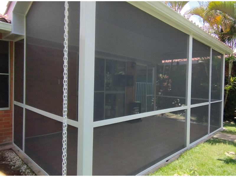 estructura y cerramiento en aluminio